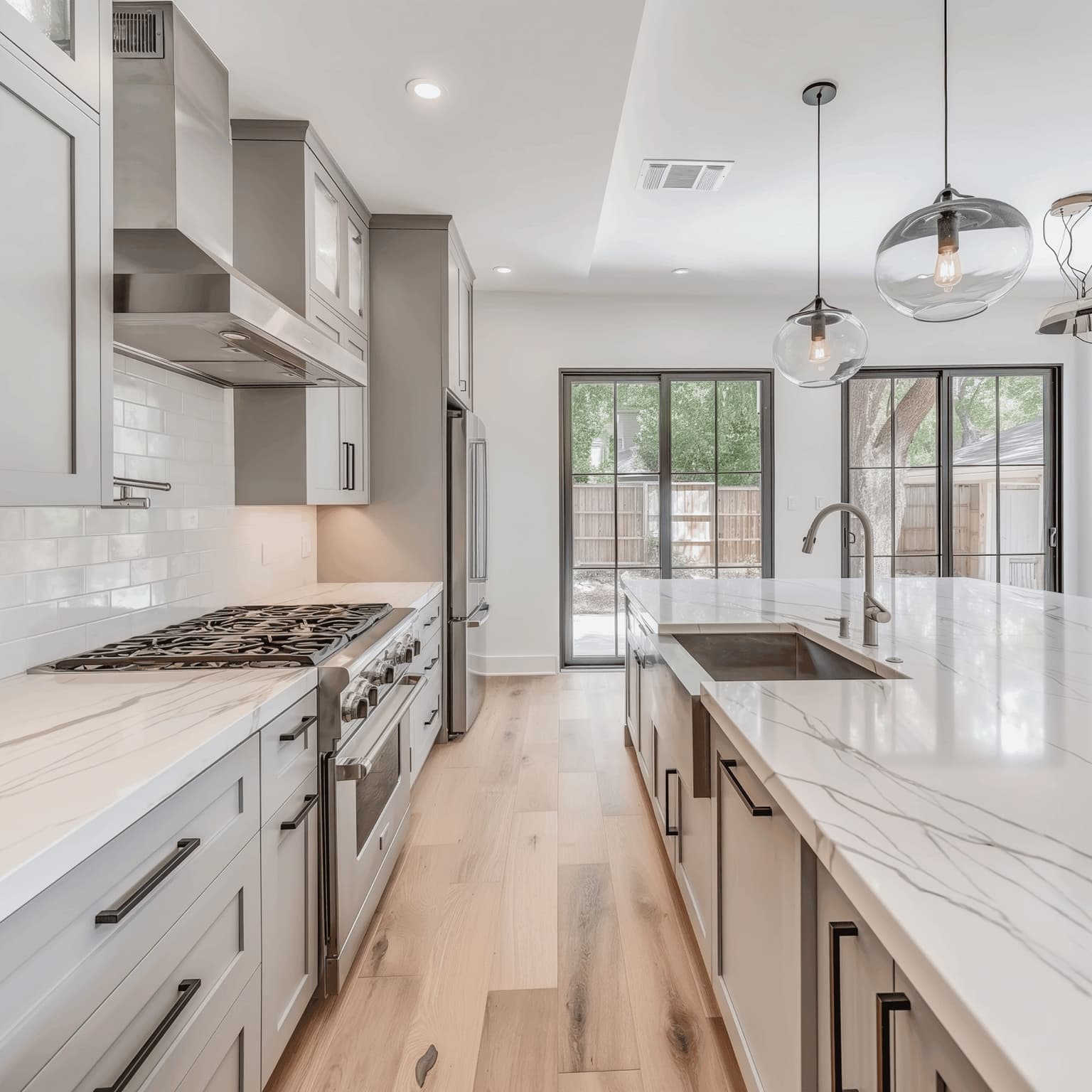 Bright custom Toronto interior demonstrating fitted window-seat millwork